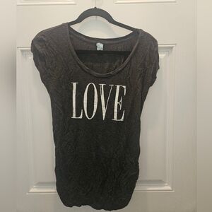 Old Navy Black Graphic Tee with Love Print